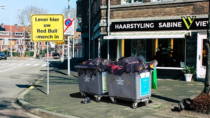 Gemeenten openen inzamelpunten om Red Bull-merch in te leveren