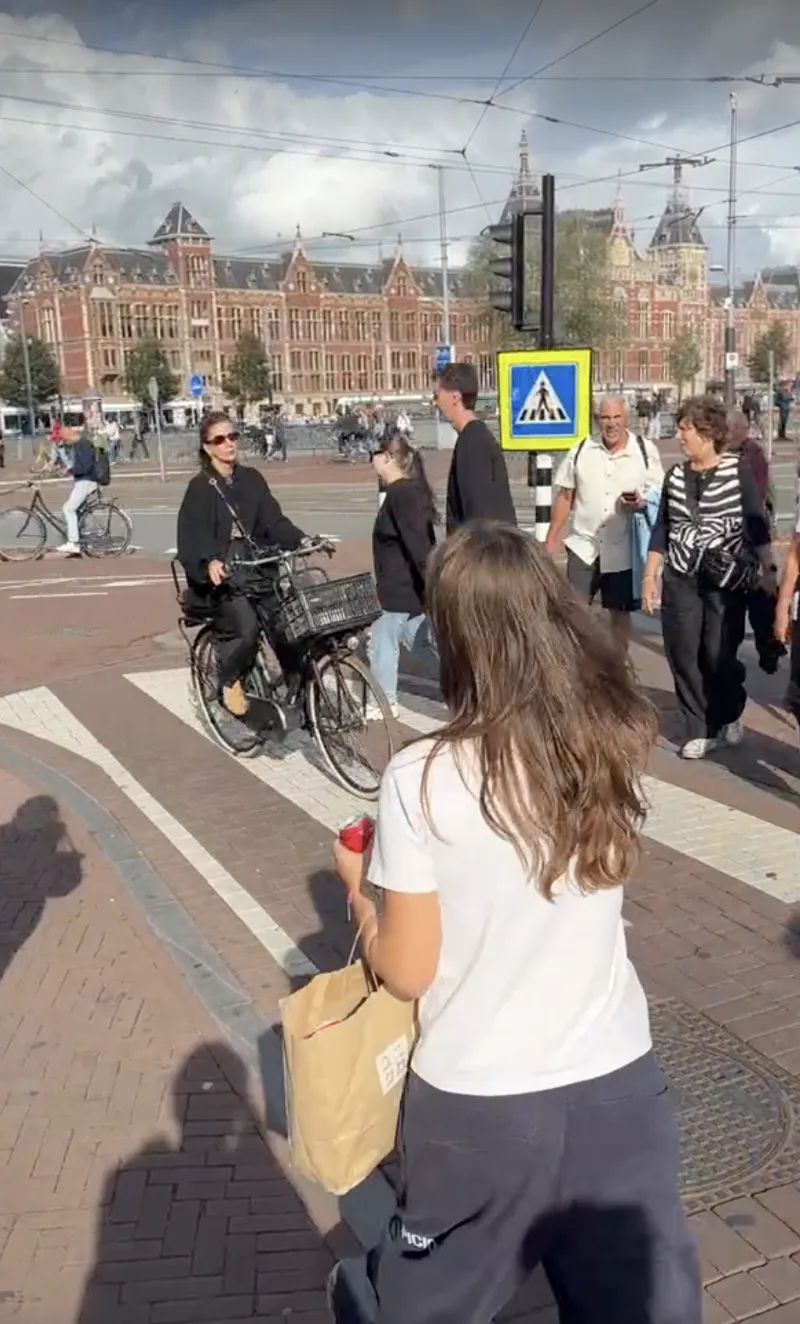 Asociale toerist denkt voorrang te hebben bij zebrapad